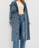 ANINE BING ANINE BING Rickie Denim Maxi Trench Cabana Blue - 5