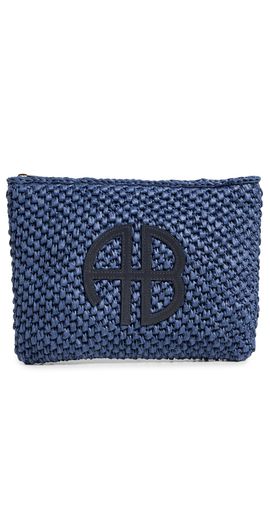 ANINE BING ANINE BING Rio Clutch Marine Blue One