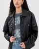 ANINE BING ANINE BING Rory Jacket in Black Recycled Leather Black Recycled Leather - 2