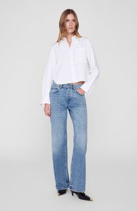 ANINE BING ANINE BING Scott Cropped Shirt