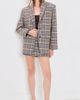 ANINE BING ANINE BING Tierra Check Skirt Beige And Navy Checks - 5