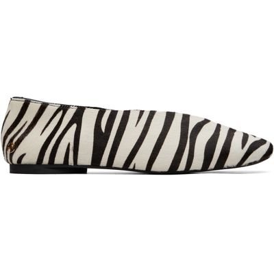 ANINE BING ANINE BING White & Black Ana Calf Hair Ballerina Flats