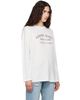ANINE BING ANINE BING White Ivan Long Sleeve 'New York' Stencil T-shirt - 2