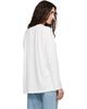 ANINE BING ANINE BING White Ivan Long Sleeve 'New York' Stencil T-shirt - 3