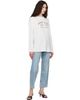 ANINE BING ANINE BING White Ivan Long Sleeve 'New York' Stencil T-shirt - 4