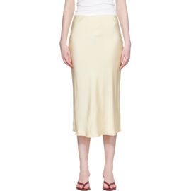 ANINE BING ANINE BING Yellow Bar Silk Midi Skirt