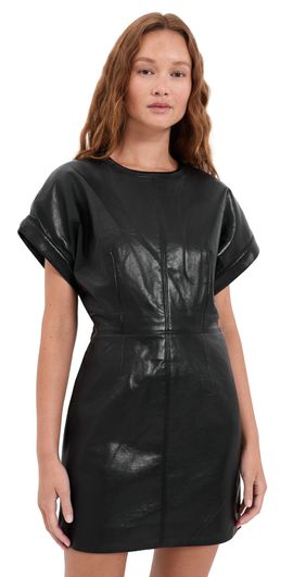 ANINE BING ANINE BING Zelie Dress Black Recycled Leather