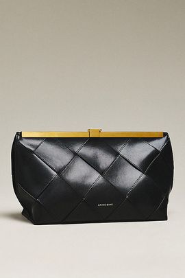 Anine Bing Braided Leather Clutch