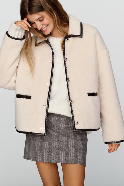 Anine Bing Camden Sherpa Fleece Blend Jacket