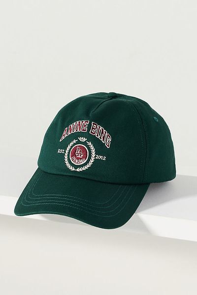 Anine Bing Collegiate Cotton Cap