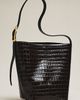 Anine Bing Elly Leather Embossed Bucket Bag - 1