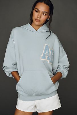 Anine Bing Harvey 100% Cotton Hooded Sweatshirt