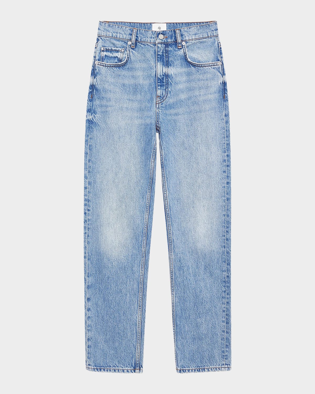 ANINE BING Kate Cotton Straight-Leg Jeans