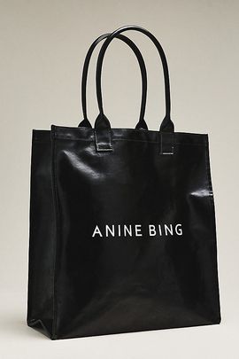 Anine Bing Leonie Coated Canvas Tote Bag