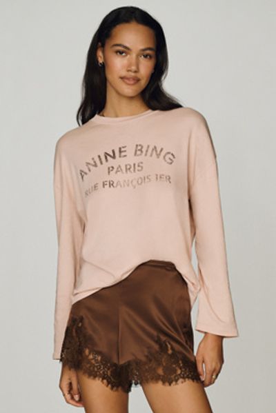 Anine Bing Long-Sleeve Melrose Tee