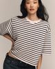 Anine Bing Myers Crew Neck Crop Tee - 1