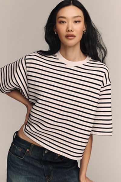 Anine Bing Myers Crew Neck Crop Tee