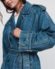 Anine Bing Rickie 100% Cotton Denim Trench Coat Jacket - 4