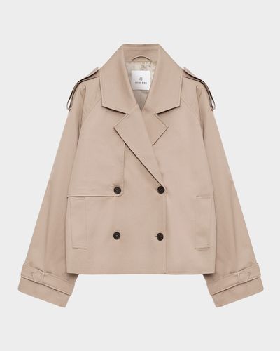 ANINE BING Rickie Cropped Trench Coat