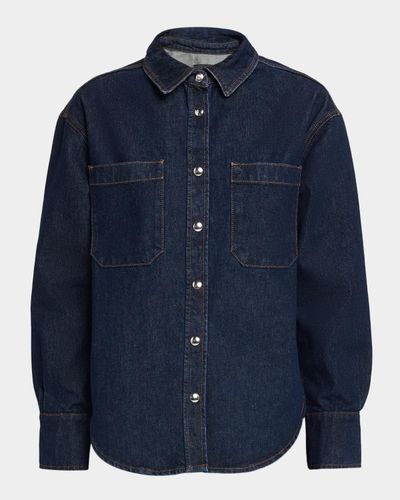 ANINE BING Samy Denim Button-Front Shirt