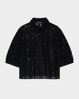 ANINE BING Shayna Lace Crop Top