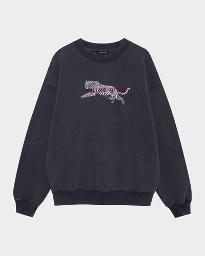 ANINE BING Spencer Embroidered Sweatshirt