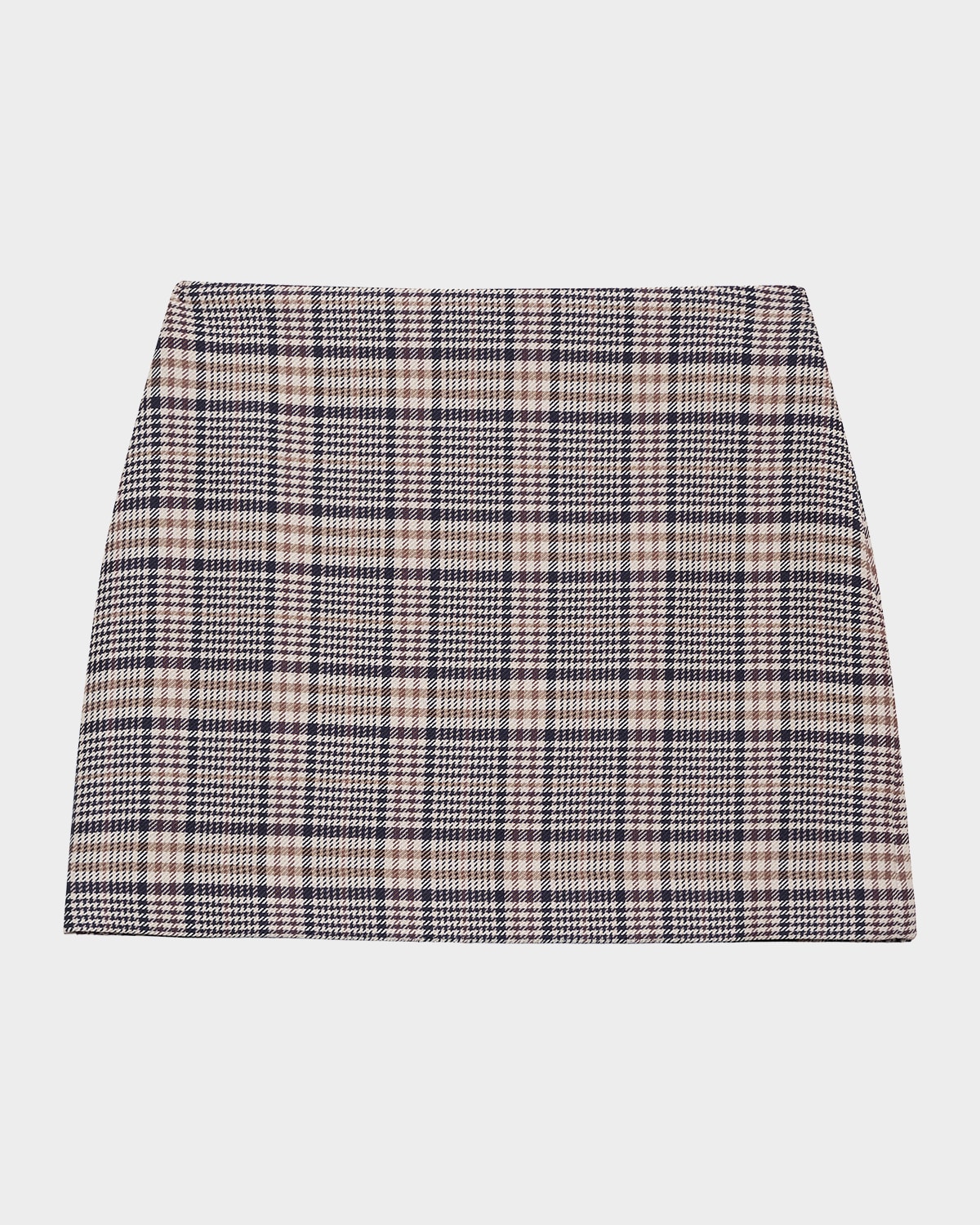 ANINE BING Tierra Check Mini Skirt
