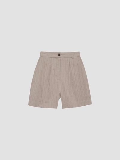 Anine Bing Women's Brice Tailored Pinstripe Shorts