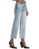 Anine Bing Women's Gavin High-Rise Distressed Wide Crop Jeans - 4