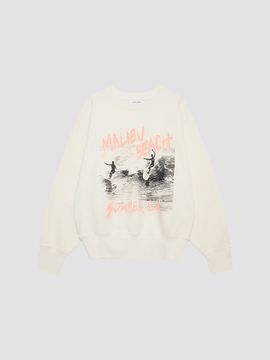 Anine Bing Women's Harry Shrunken Graphic Cotton Sweatshirt