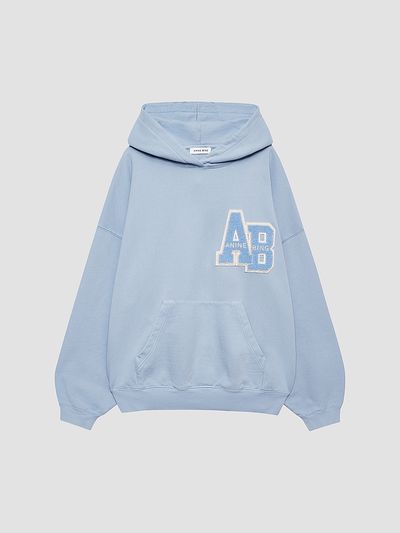 Anine Bing Women's Harvey Letterman Cotton Fleece Hoodie