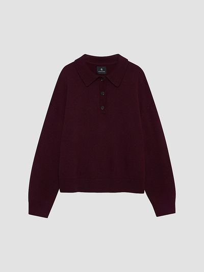 ANINE BING Women's Lee Polo Sweater