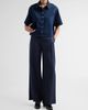ANINE BING Women's Lincoln Denim Crop Shirt - 2