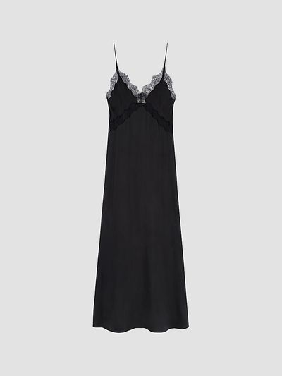 Anine Bing Women's Magnolia Lace-Trimmed Maxi Dress