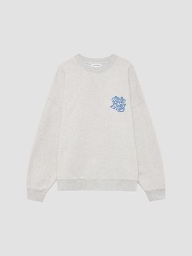 Anine Bing Women's Miles Waves Cotton Fleece Crewneck Sweatshirt