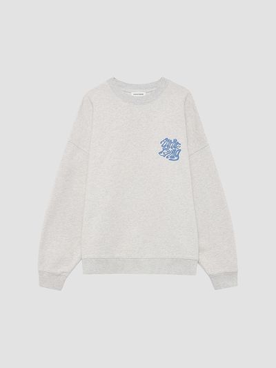 Anine Bing Women's Miles Waves Cotton Fleece Crewneck Sweatshirt