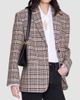ANINE BING Women's Quinn Plaid Oversized Blazer - 4