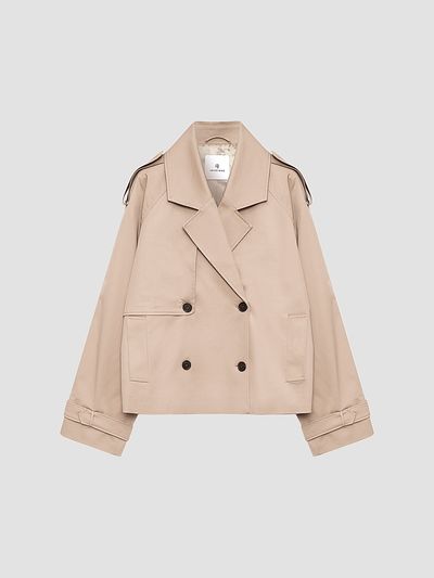 ANINE BING Women's Rickie Crop Trench Coat