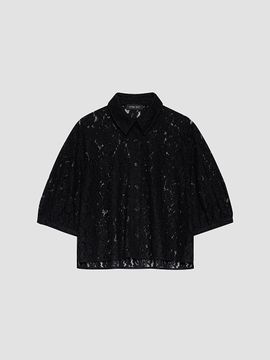 Anine Bing Women's Shayna Lace Boxy Top