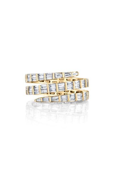 Anita Ko Anita Ko 18k Gold Diamond Baguette Coil Ring