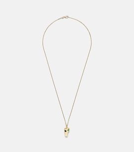 Anita Ko Anita Ko 18kt gold pendant necklace with emeralds