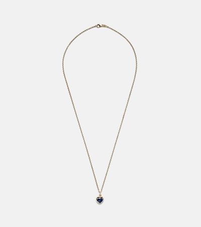Anita Ko Anita Ko 18kt gold pendant necklace with sapphire and diamonds