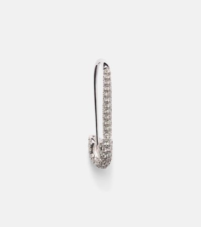 Anita Ko Anita Ko 18kt white gold safety pin single earring with diamonds