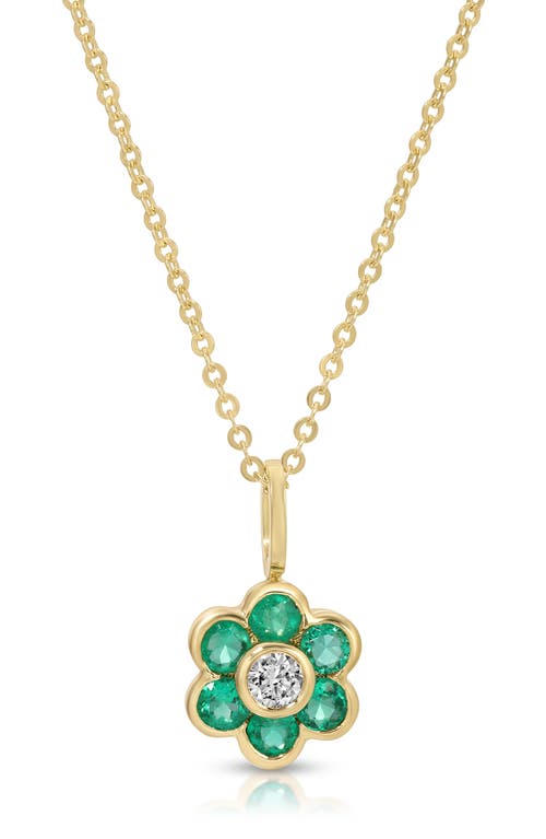 Anita Ko Anita Ko Flora 18k Gold Emerald & Diamond Necklace