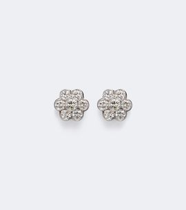 Anita Ko Anita Ko Flora 18kt white gold earrings with diamonds
