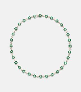 Anita Ko Anita Ko Flora Small 18kt gold choker with emeralds and diamonds
