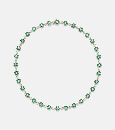 Anita Ko Anita Ko Flora Small 18kt gold choker with emeralds and diamonds