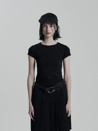 ANIV Basic Round Premium Blend T-shirt [Black]
