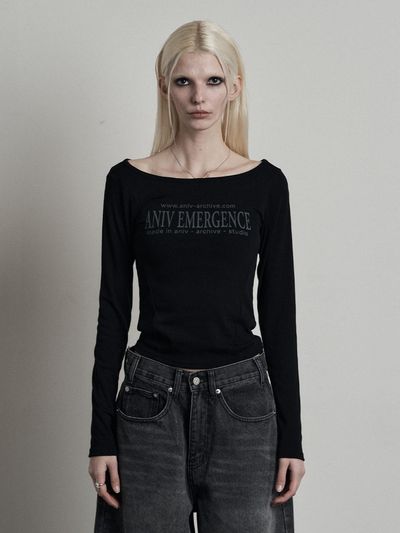 ANIV Graphic Logo Sleeve T-Shirt [Black]