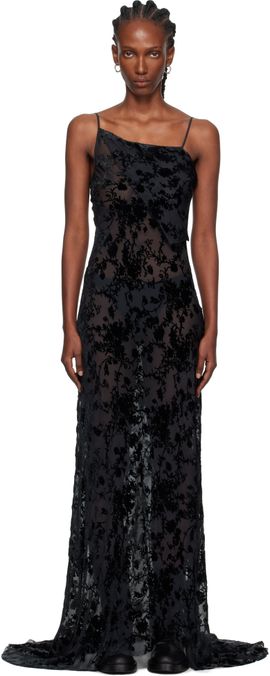 Ann Demeulemeester Ann Demeulemeester Black Aaricia Bias Slip Maxi Dress
